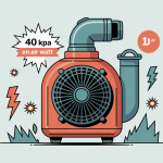 40 kpa en air watt sur aspirateur, dessin pression et puissance