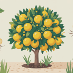 citronnier fourmis au jardin illustration protection