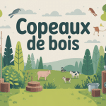 vue d'ensemble copeaux de bois jardin chauffage animaux