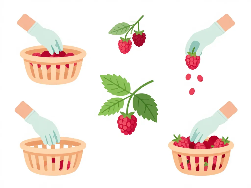 outils et technique cueillette framboise sans abîmer