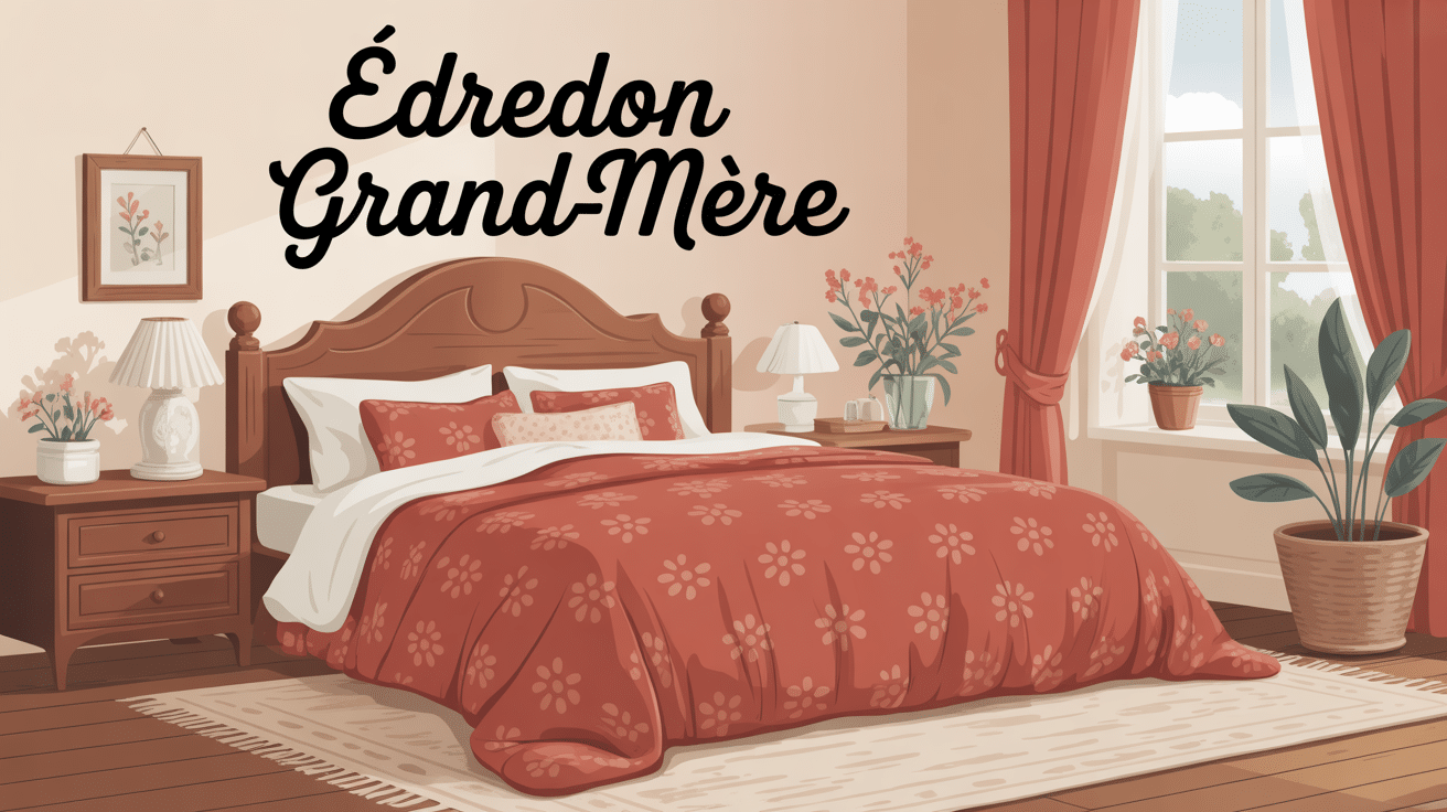 chambre cosy avec édredon grand-mère épais