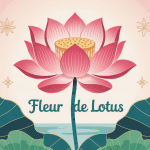 illustration fleur de lotus centrale symbolique moderne