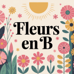 illustration fleurs en b dans jardin lumineux