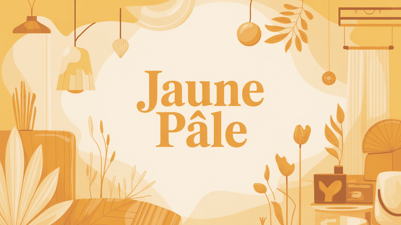 illustration déco jaune pale lumière élégante