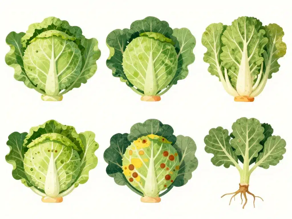 maladie des choux photos comparaison plantes