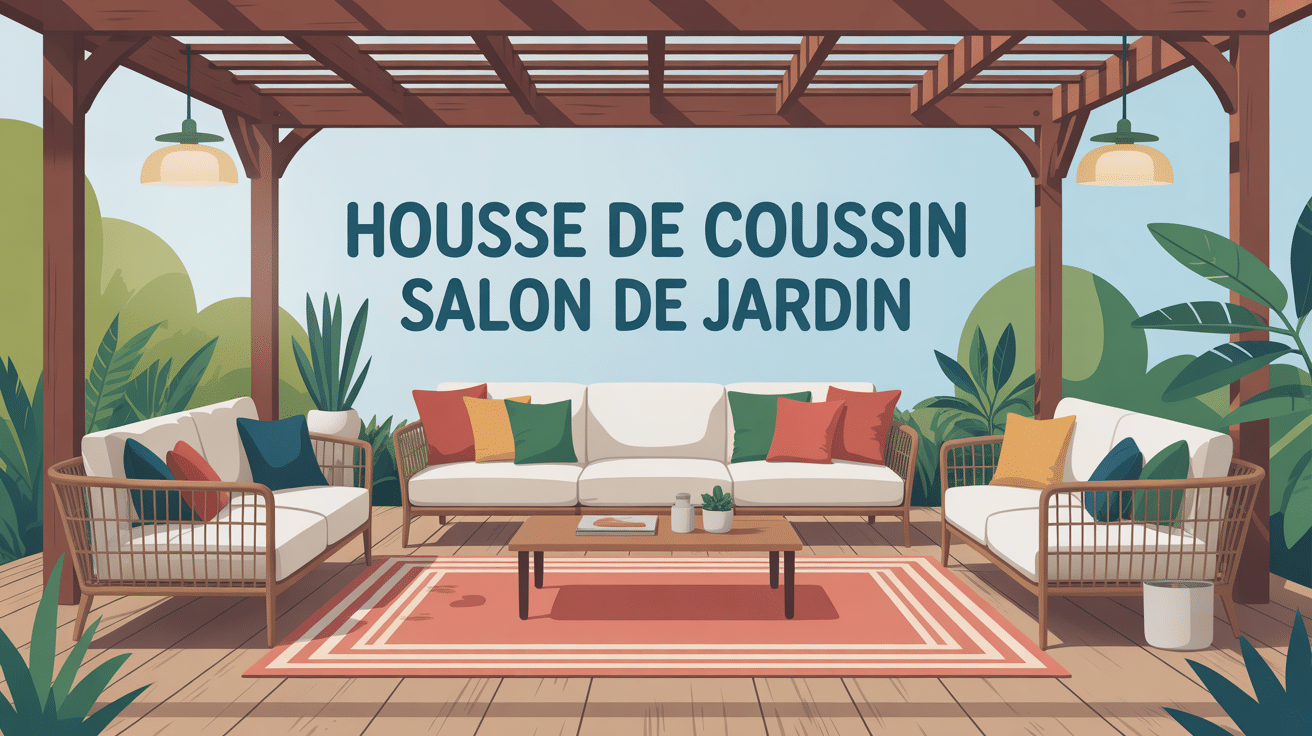 Salon de jardin moderne avec coussins, remplacer housse coussin salon de jardin