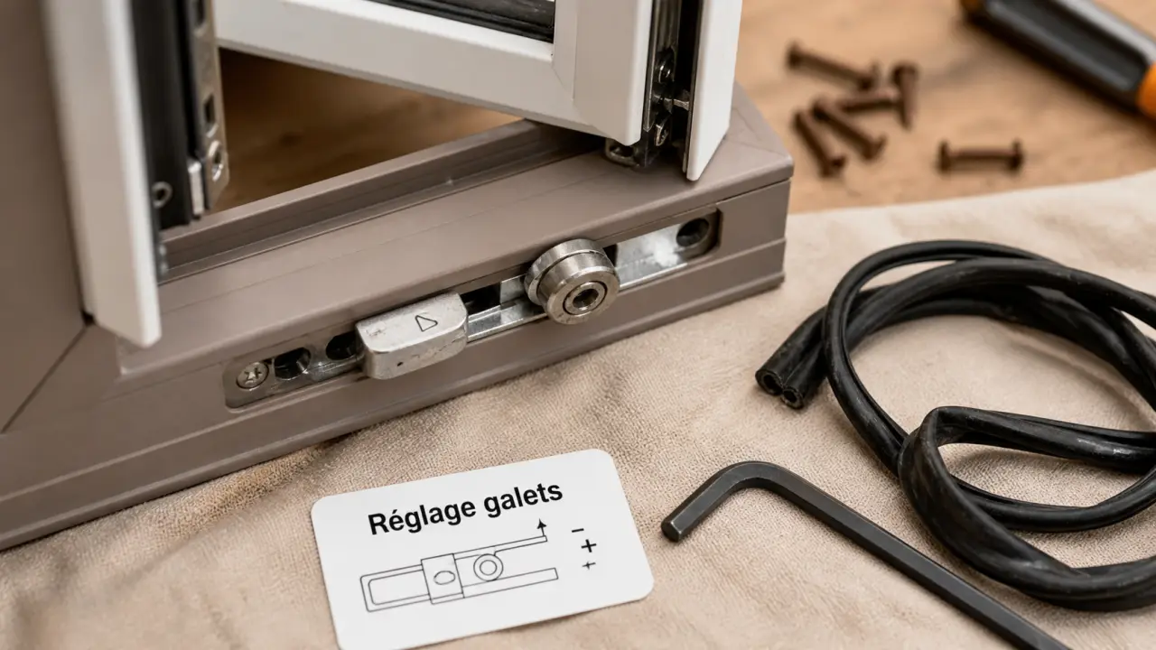 Mode hiver fenêtres PVC : réglage des galets et joints pour éviter l’usure