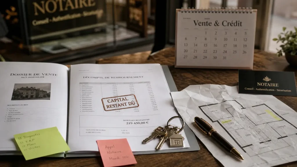 Obligation remboursement prêt immobilier suite vente : capital restant dû, dossier notaire, clés