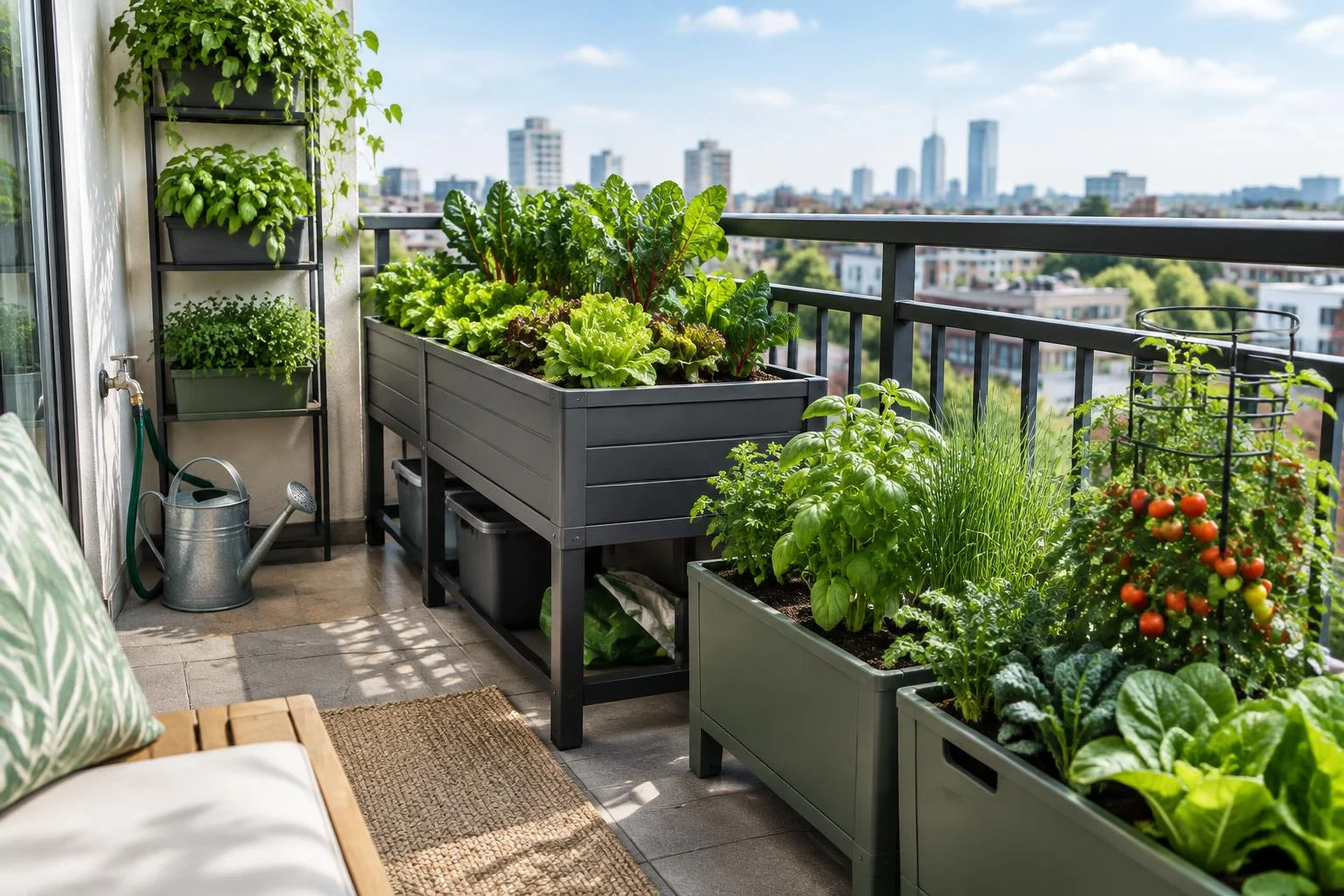 Potager de balcon : un bac humide peut peser 85 kg