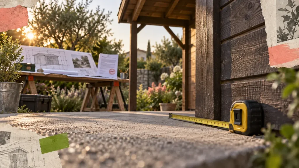 Taxe d aménagement abri de jardin : ruban mesure surface couverte