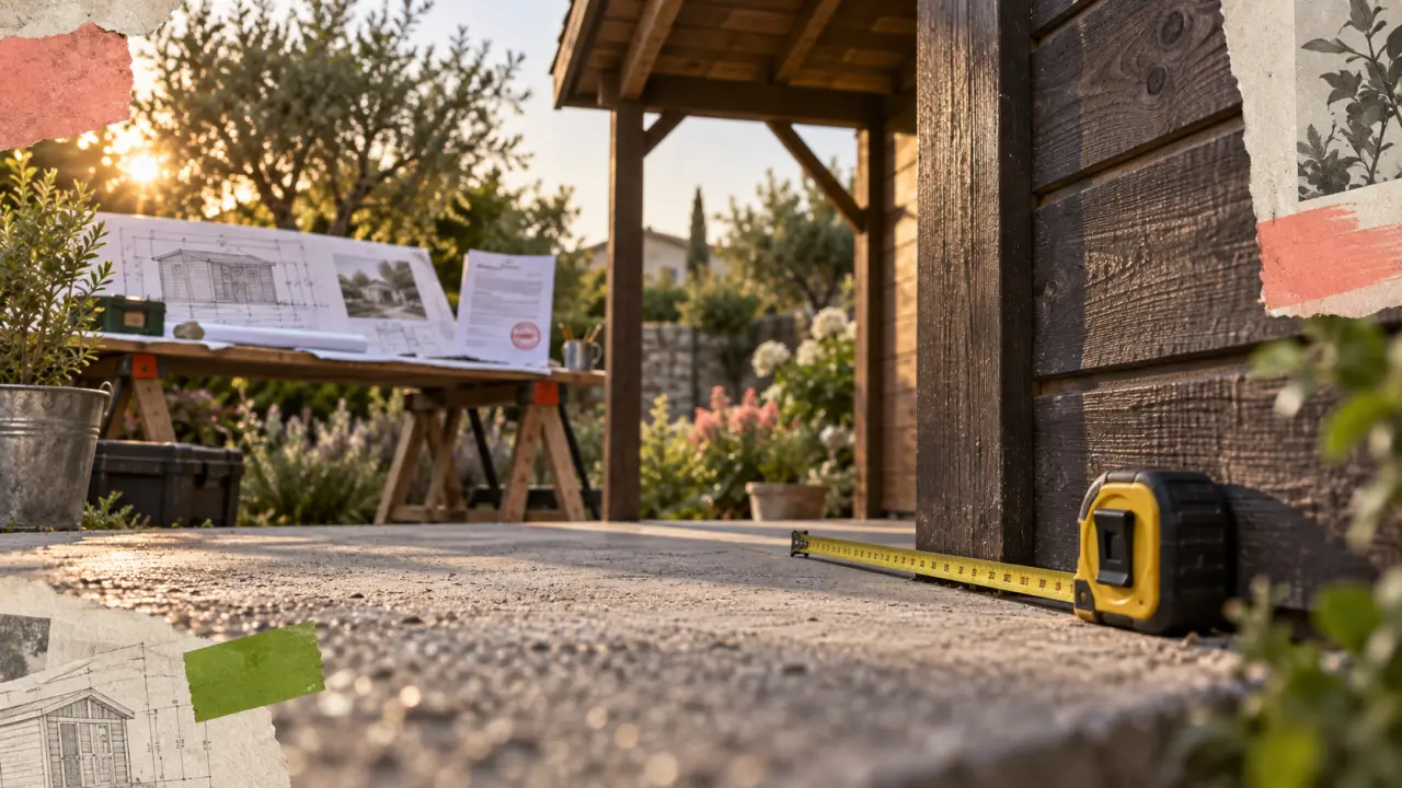 Taxe d aménagement abri de jardin : ruban mesure surface couverte